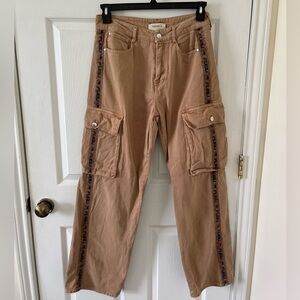 Forever 21 FUBO Tan Cargo Pants